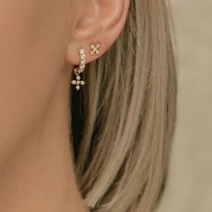 Leah alexandra DEMI LIRIO HOOPS | GOLD